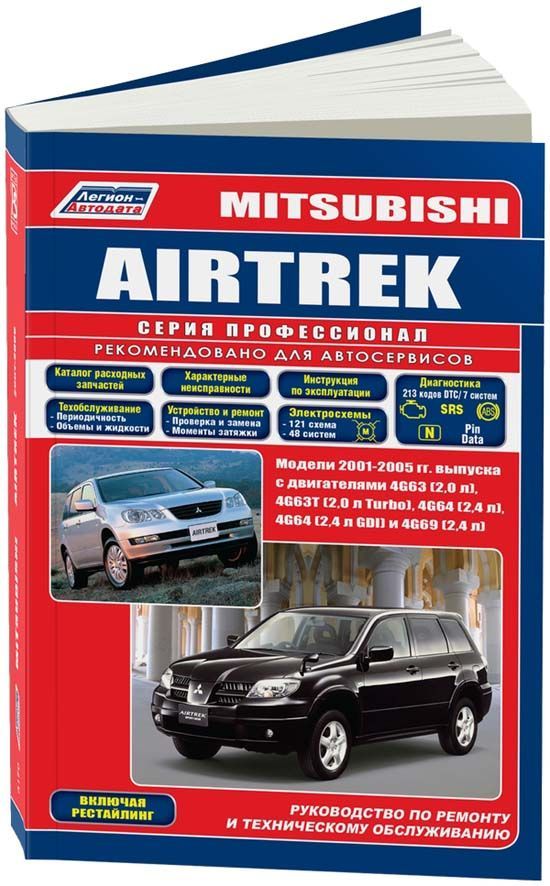 

Mitsubishi Airtrek 2001-05 с бенз. 4G63 (2,0) 4G63T (2,0 Turbo) 4G64 (2,4 MPI+GDI...