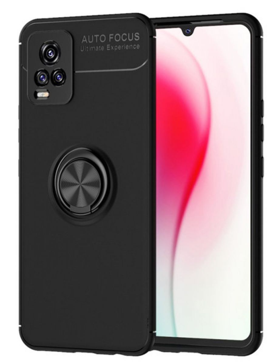 

Brodef Revolve Силиконовый чехол с кольцом для Vivo V20 черный