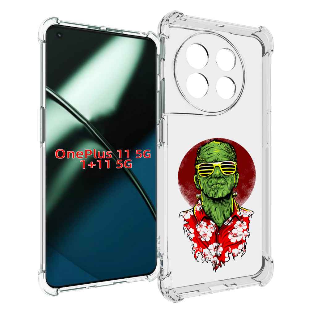 

Чехол MyPads крутой зеленый мужчина в очках для OnePlus 11, Прозрачный, Tocco