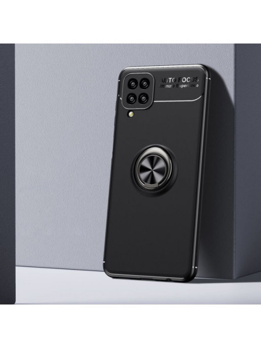 

Brodef Revolve Силиконовый чехол с кольцом для Samsung Galaxy A12 черный