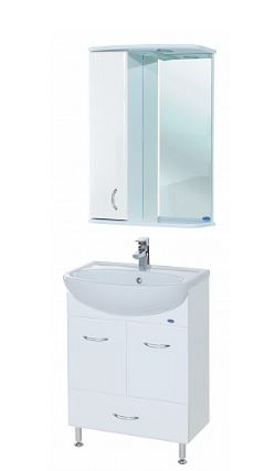 

Мебель для ванной Bellezza Уют 55 с нижним ящиком белая