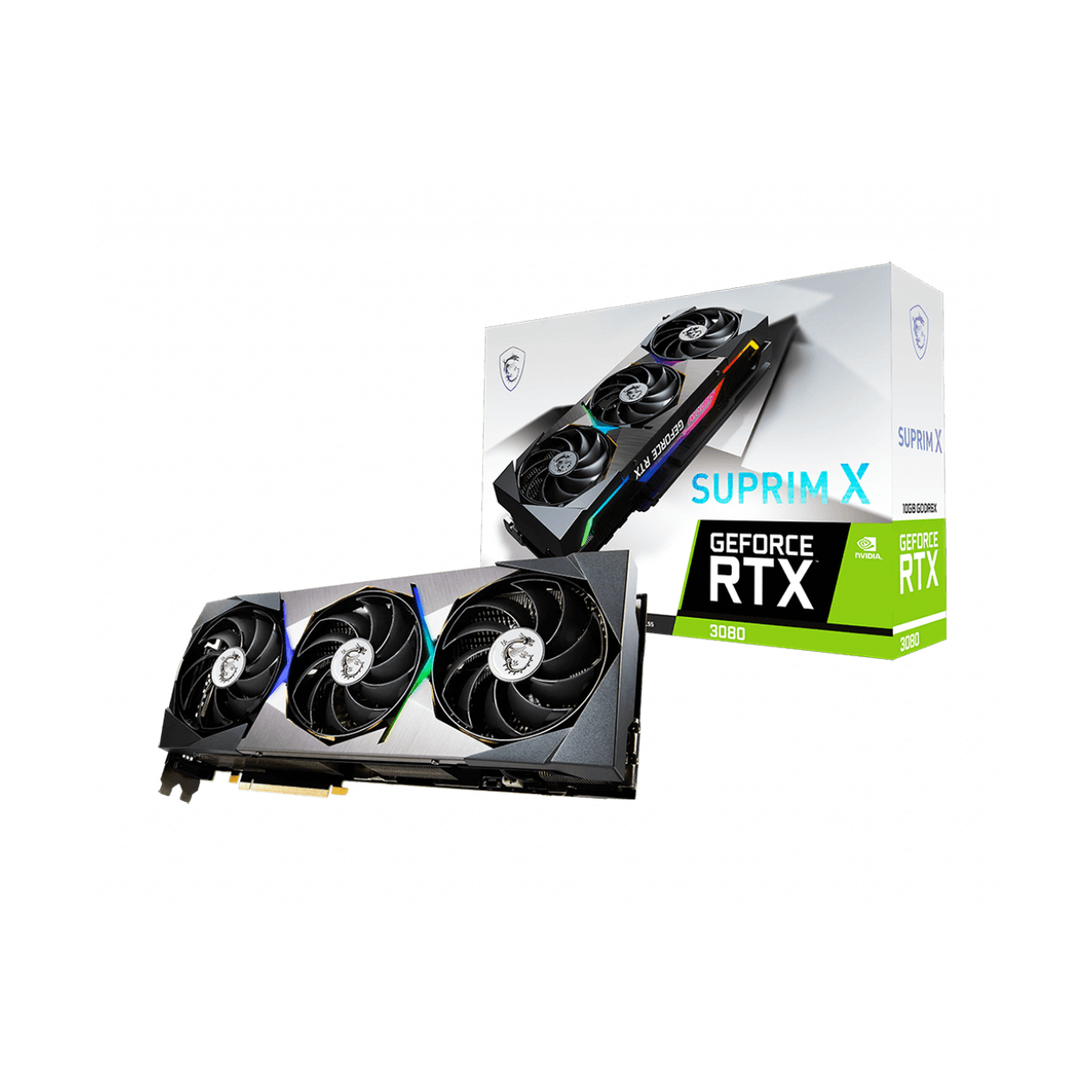 

Видеокарта MSI Nvidia GeForce RTX 3080 SUPRIM X, GeForce RTX 3080 SUPRIM X 10G