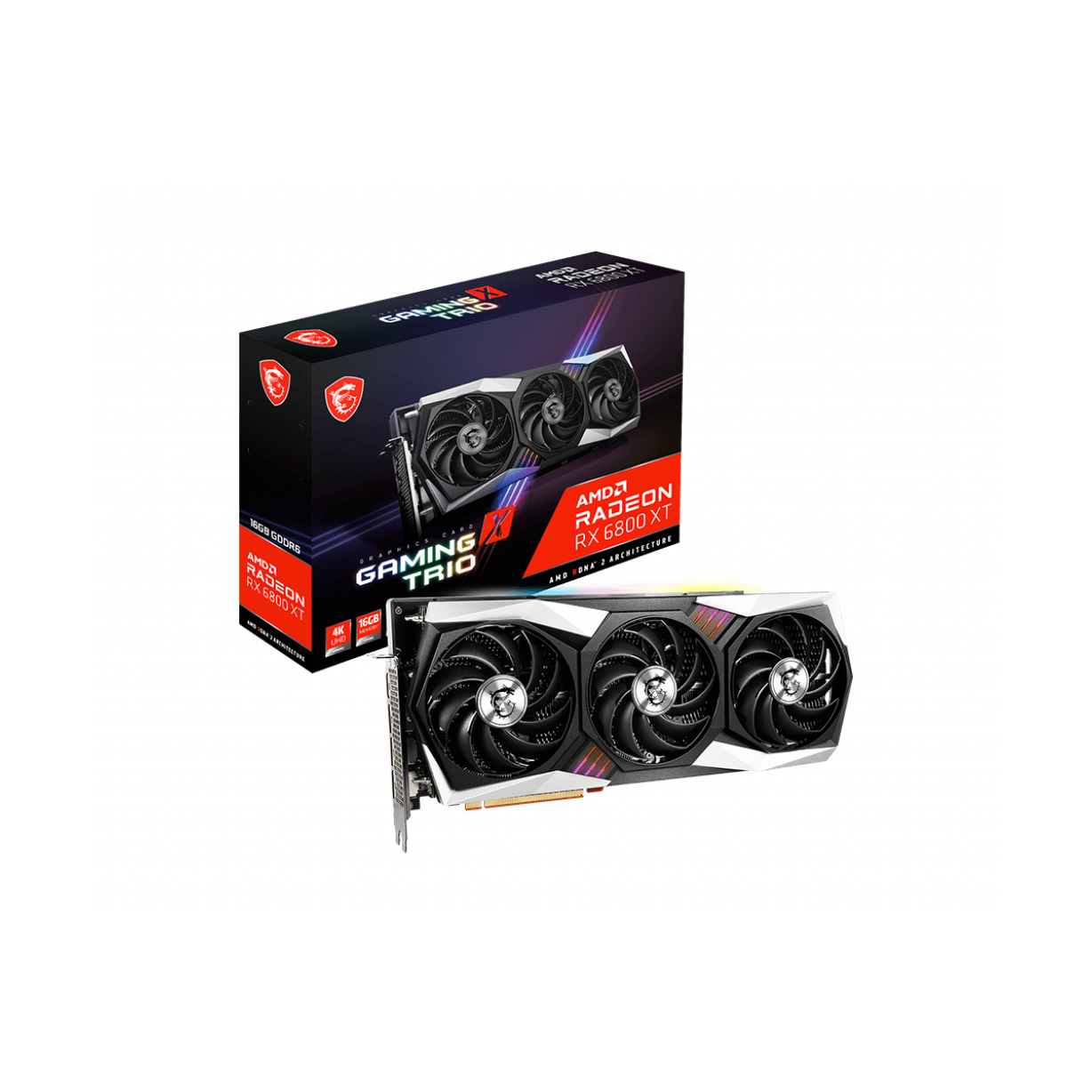 фото Видеокарта msi amd radeon rx 6800 xt gaming x trio