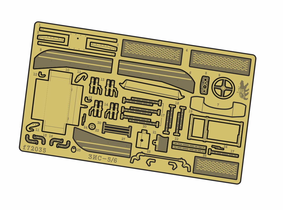 

f72035 1:72 Набор деталировки ЗИС-5/6 ФТД