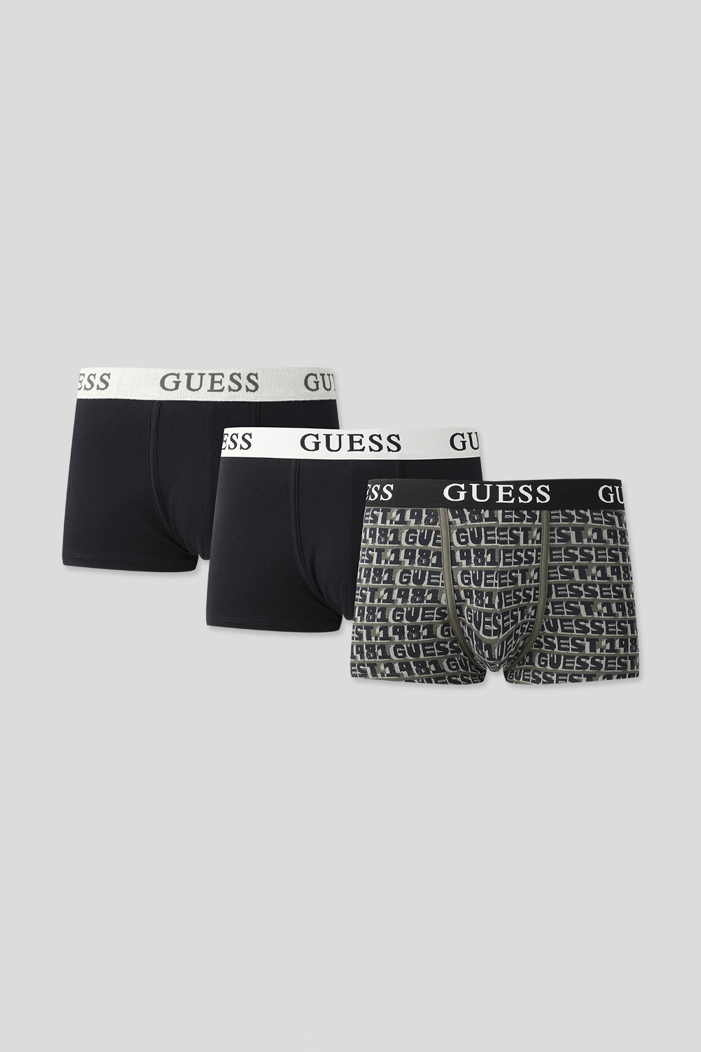 

Комплект трусов мужских Guess U4RG15 K6YW0 серых M, Серый, U4RG15 K6YW0