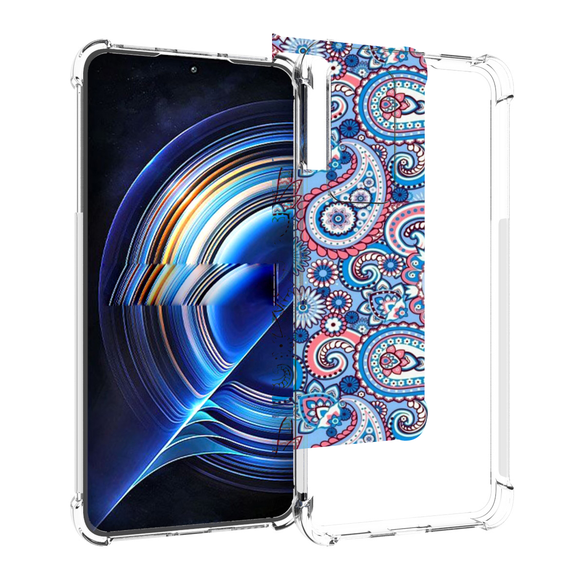 

Чехол MyPads красивый голубой арнамент для Tecno Camon 19 Neo, Прозрачный, Tocco