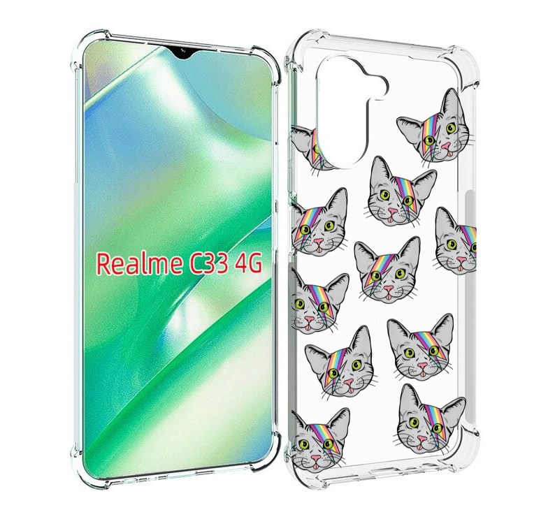 

Чехол MyPads кот-с-молнией-на-лбу для Realme C33 4G, Прозрачный, Tocco
