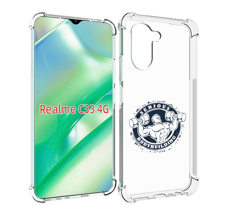 

Чехол MyPads бодибилдинг воля к победе для Realme C33 4G, Прозрачный, Tocco
