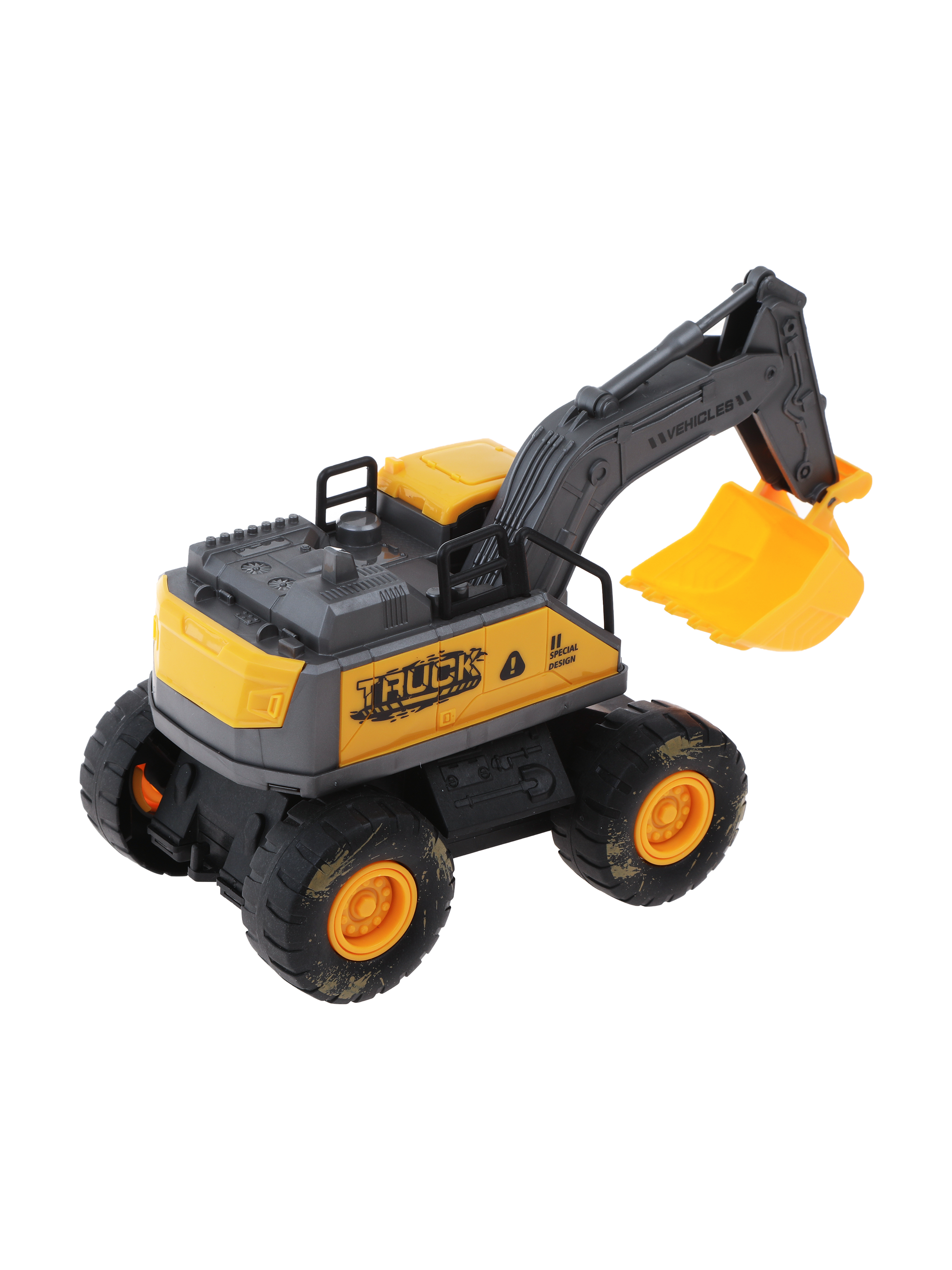 

Инерционный экскаватор колесный Наша игрушка, 614506, Зеленый