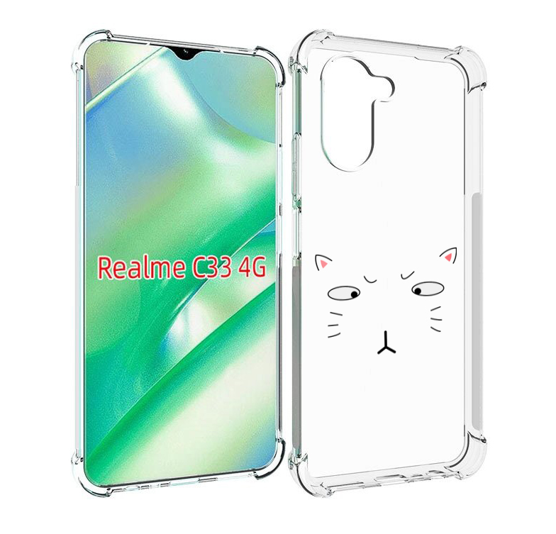 

Чехол MyPads кот-части-лица для Realme C33 4G, Прозрачный, Tocco