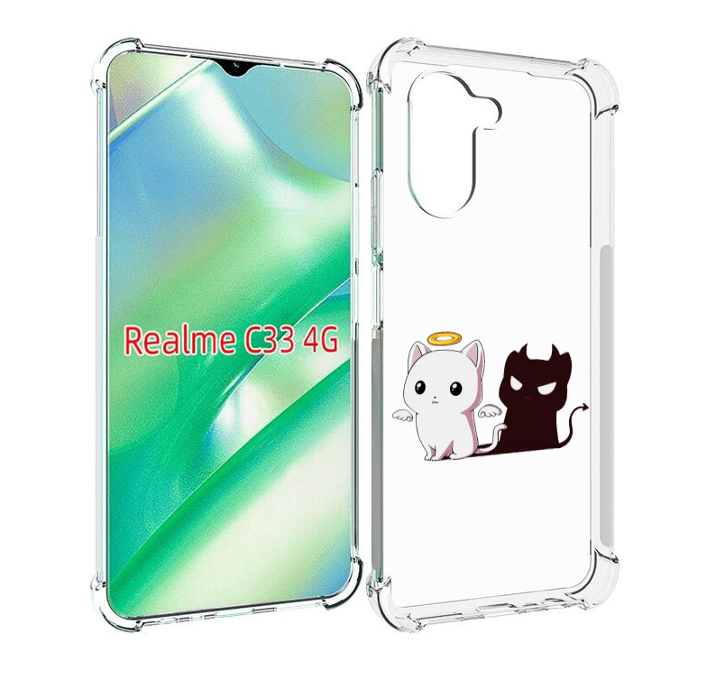 

Чехол MyPads котик-с-злой-тенью для Realme C33 4G, Прозрачный, Tocco