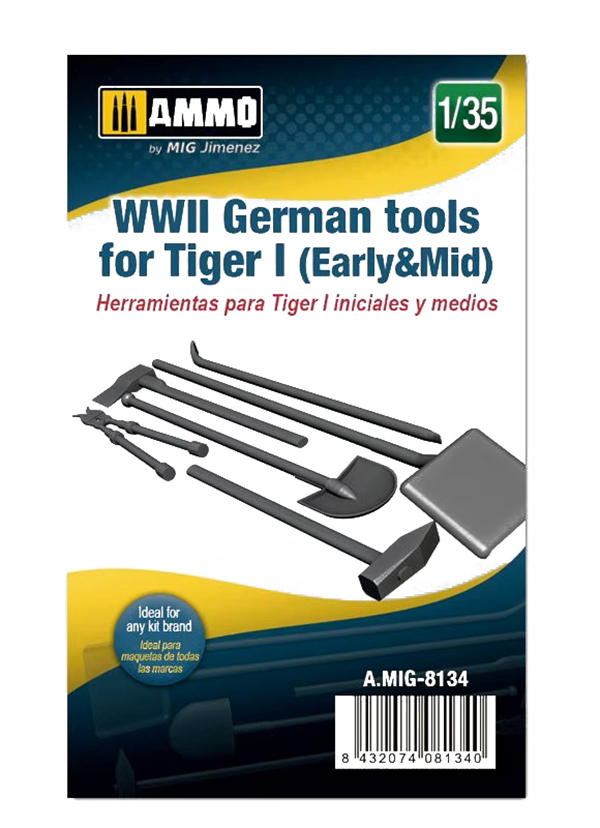 

AMIG8134 Набор инструмента для German Tools for Tiger I Early Mid