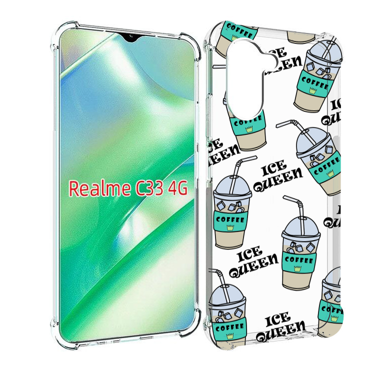 

Чехол MyPads кофе-с-льдом для Realme C33 4G, Прозрачный, Tocco