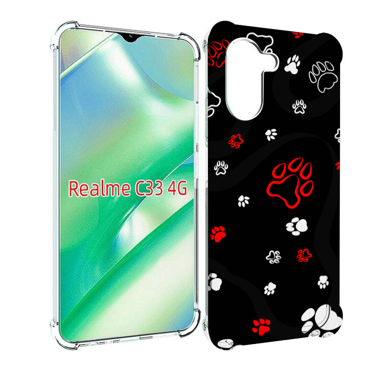 

Чехол MyPads кошачьи-лапки для Realme C33 4G, Прозрачный, Tocco