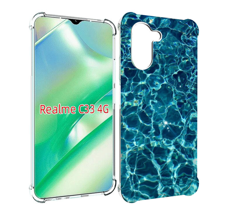 

Чехол MyPads красивая голубая вода для Realme C33 4G, Прозрачный, Tocco