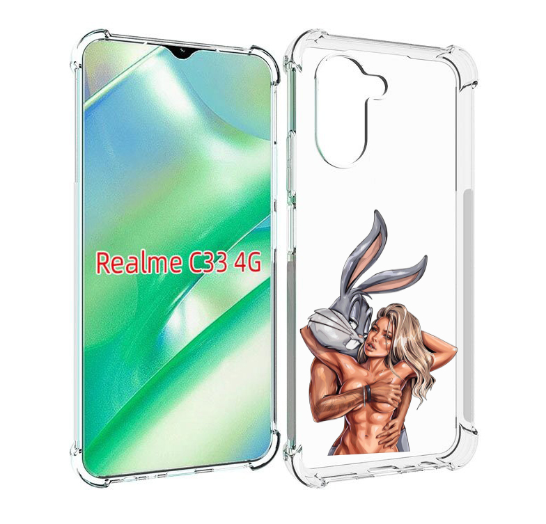 

Чехол MyPads красивая-девушка-с-бак-банни женский для Realme C33 4G, Прозрачный, Tocco