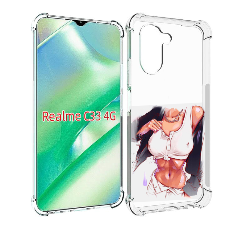 

Чехол MyPads красивая-стройная-модель для Realme C33 4G, Прозрачный, Tocco