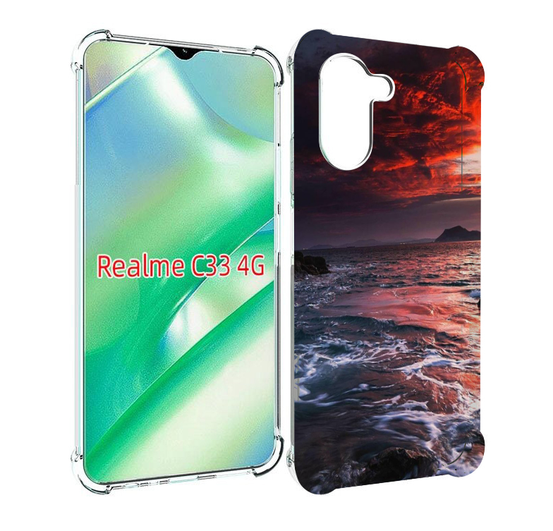 

Чехол MyPads красивый залив для Realme C33 4G, Прозрачный, Tocco