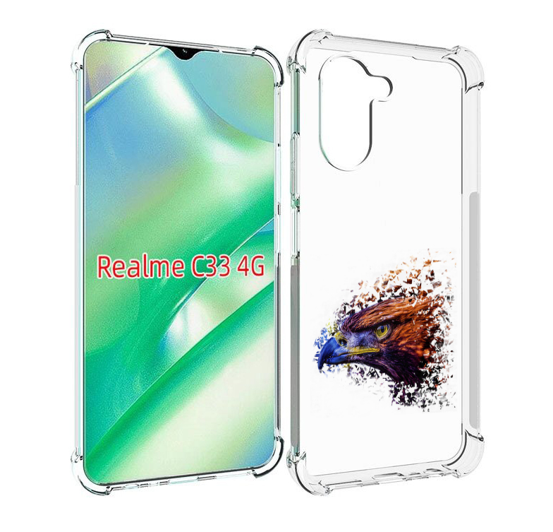 

Чехол MyPads красочный орел для Realme C33 4G, Прозрачный, Tocco