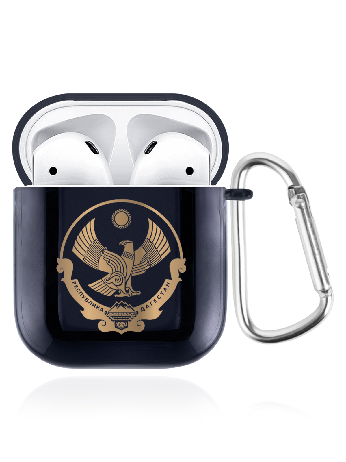 фото Чехол signumcase для apple airpods 2 герб дагестана темно-синий