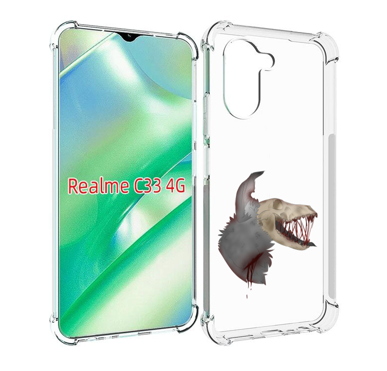 

Чехол MyPads кровавый-череп для Realme C33 4G, Прозрачный, Tocco