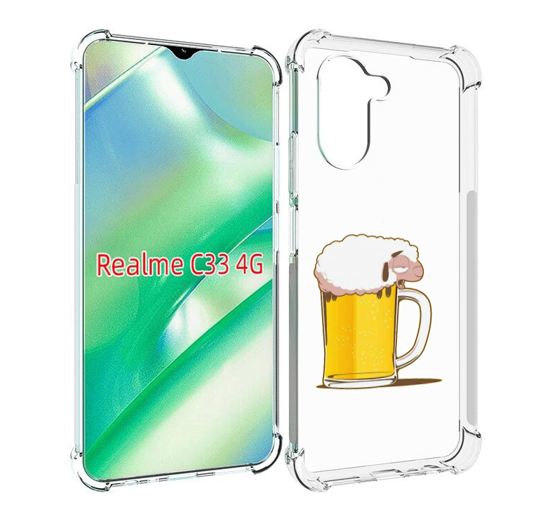 

Чехол MyPads кружка пива для Realme C33 4G, Прозрачный, Tocco