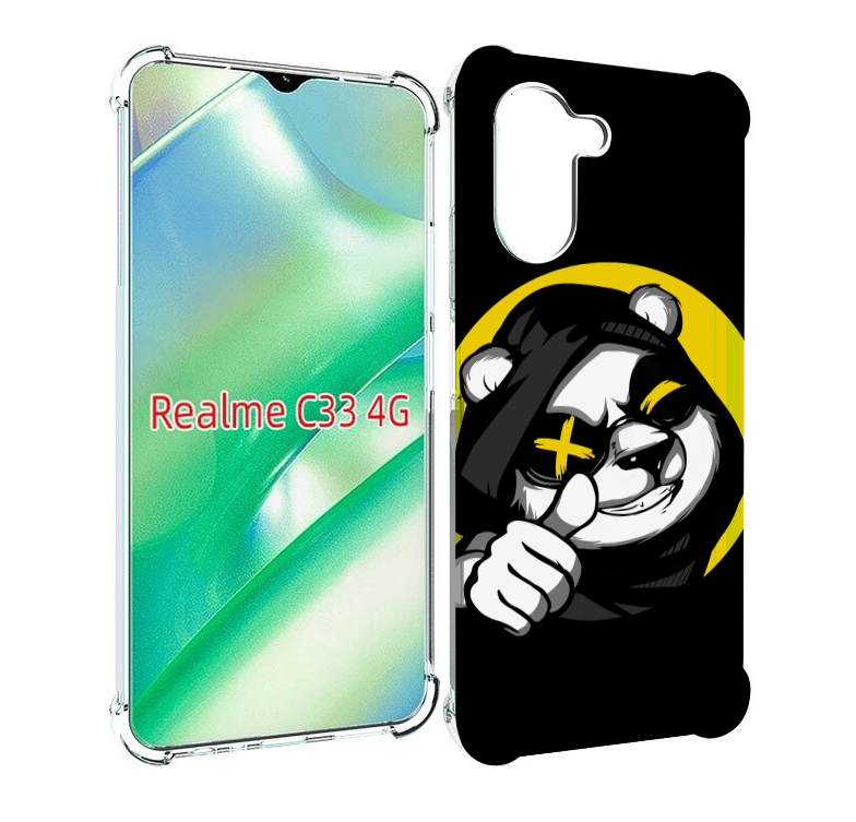 

Чехол MyPads крутая пандочка ок для Realme C33 4G, Прозрачный, Tocco