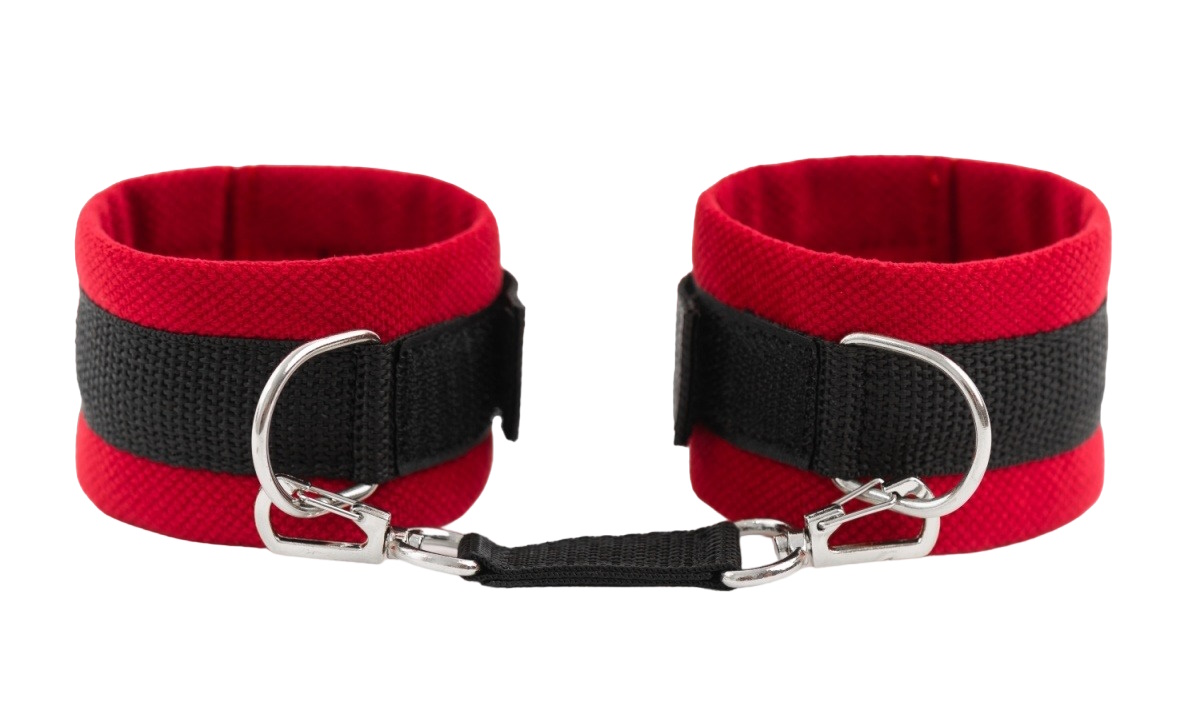 Оковы BDSM Арсенал на ноги красные My rules