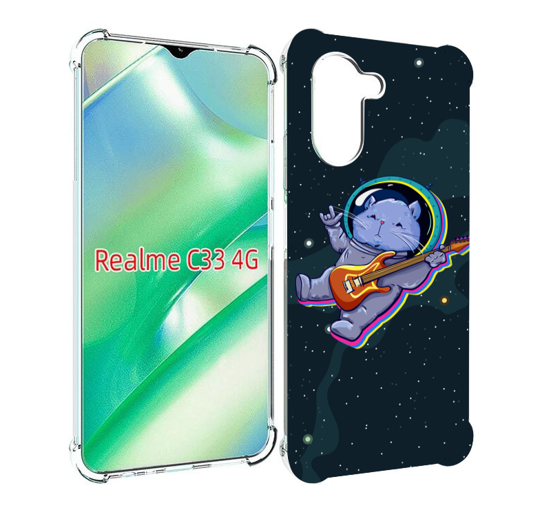 

Чехол MyPads крутой-хомяк-в-космосе для Realme C33 4G, Прозрачный, Tocco