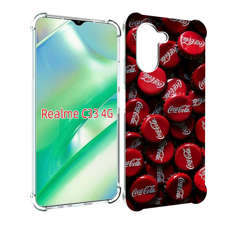 

Чехол MyPads крышки от кокаколы для Realme C33 4G, Прозрачный, Tocco