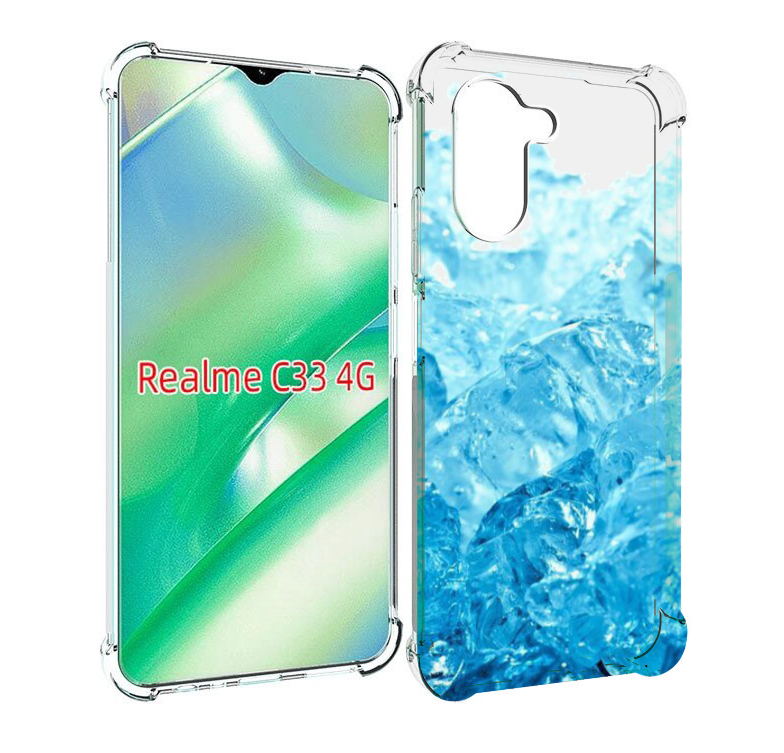

Чехол MyPads кусочки-льда для Realme C33 4G, Прозрачный, Tocco