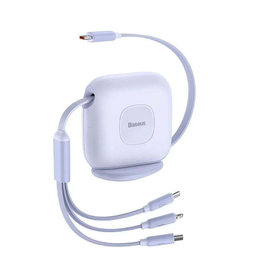 

Аксессуар Baseus Traction Series Type-C - Lightning/Micro USB/Type-C 100W 1.7m Purple, CAQY000005