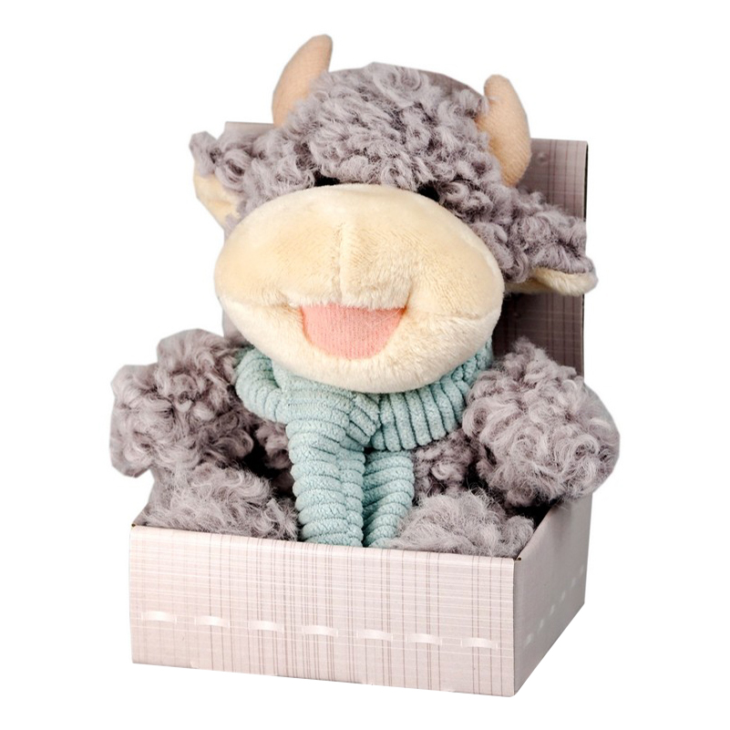

Мягкая игрушка Коровка в шарфе в индивидуальной коробке, 13 см