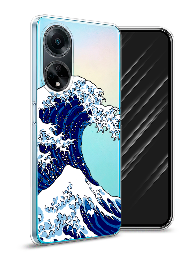 

Чехол Awog на Oppo A98 "Волна в Канагаве", Синий;белый, 2514450-4