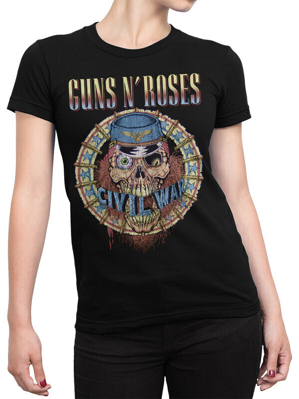 фото Футболка женская dream shirts guns and roses 50007671 черная 2xl