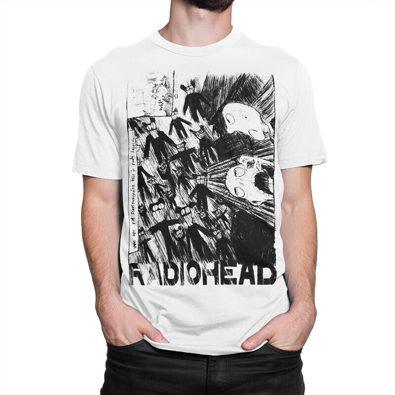 

Футболка мужская Dream Shirts Radiohead 1000377222 белая L, Radiohead 1000377222