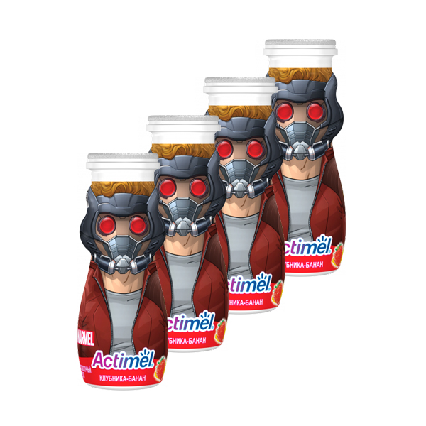 

Кисломолочный напиток Actimel Kids клубника - банан с 3 лет 2,5% 100 г бзмж