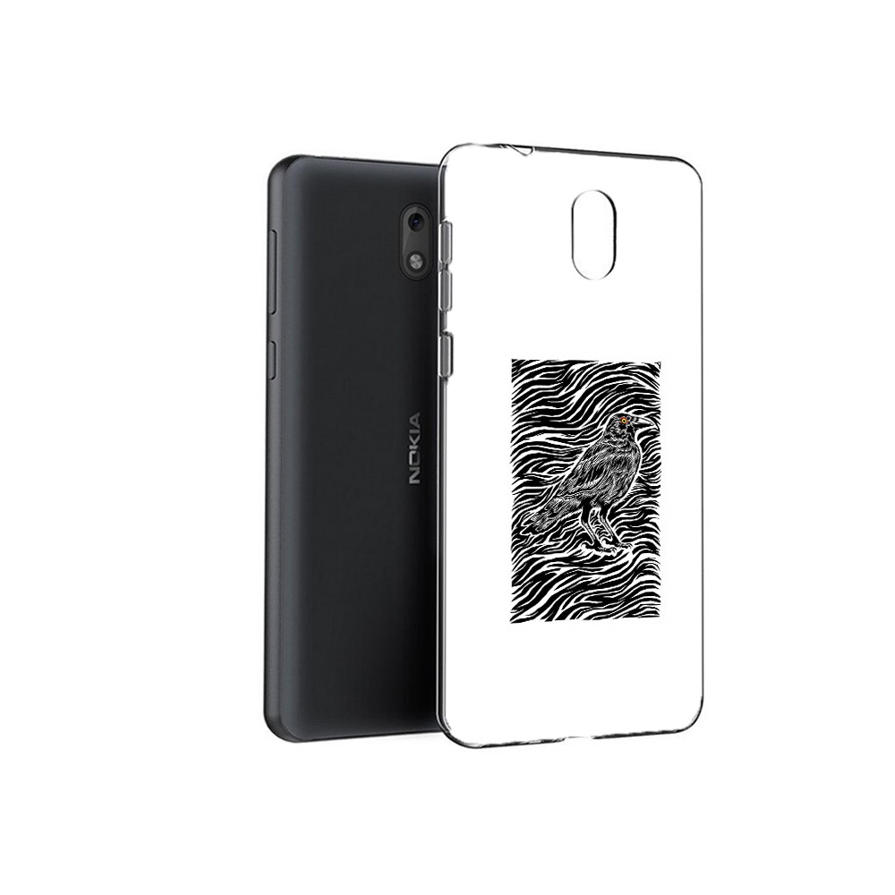 

Чехол MyPads Tocco для Nokia 6 ворон в абстракции (PT60992.93.272), Прозрачный, Tocco