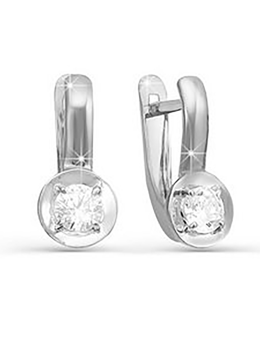 

Серьги из желтого золота с фианитом ЯХОНТ Ювелирный 148794, 148794