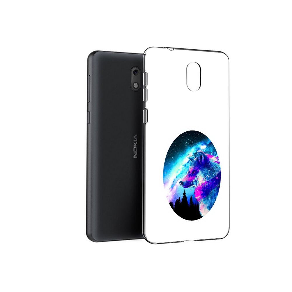 

Чехол MyPads Tocco для Nokia 6 голубой волк (PT60992.93.293), Прозрачный, Tocco