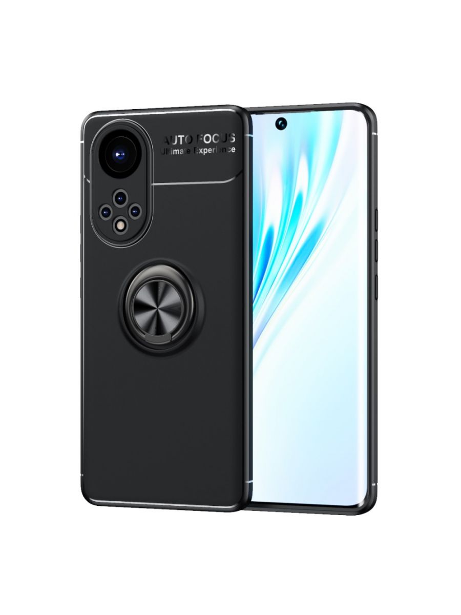 

Brodef Revolve Силиконовый чехол с кольцом для Honor 50 Черный
