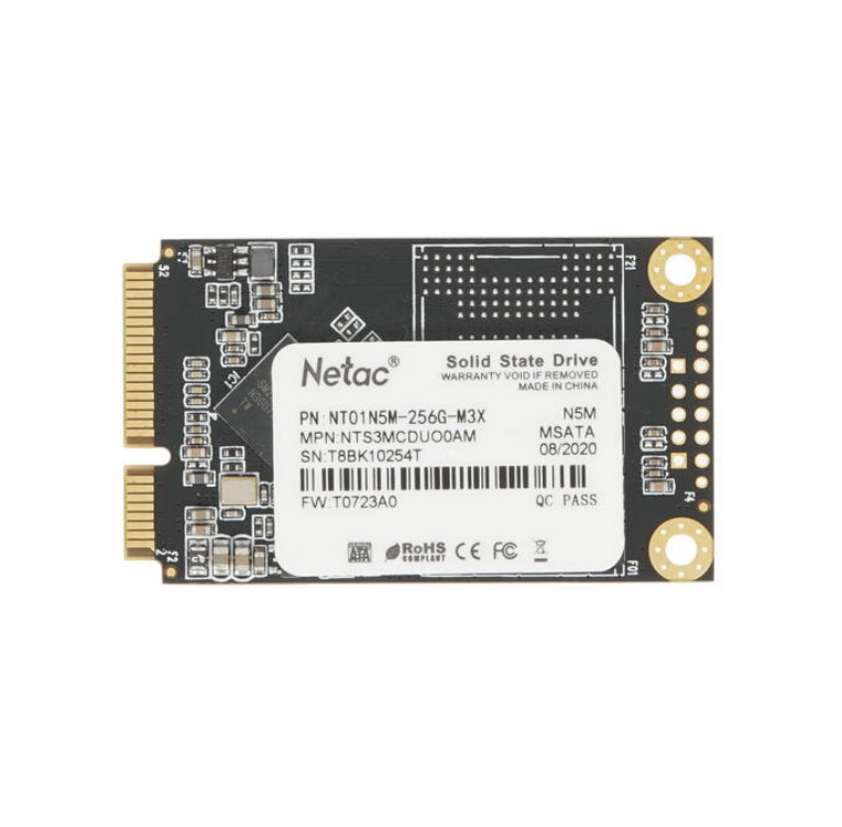 SSD накопитель Netac N5M mSATA 256 ГБ (NT01N5M-256G-M3X)