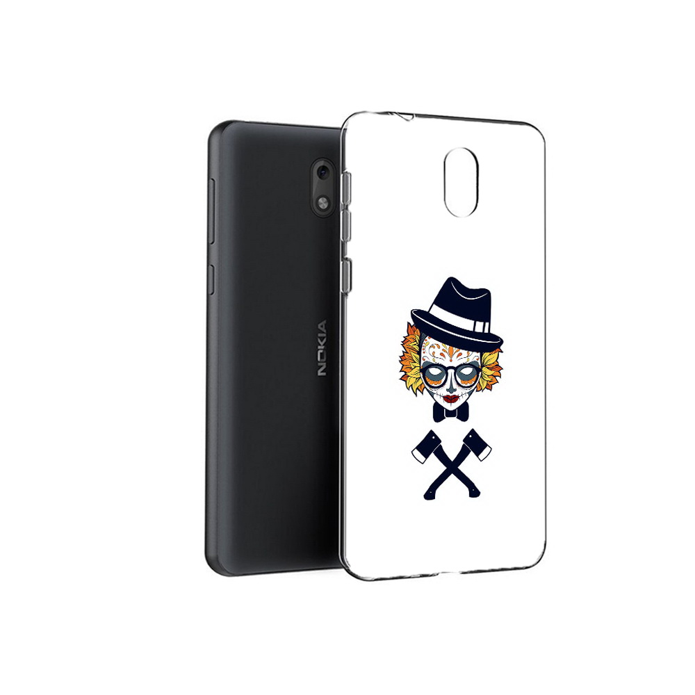 

Чехол MyPads Tocco для Nokia 6 девушка в маске с топорами рисунок (PT60992.93.304), Прозрачный, Tocco