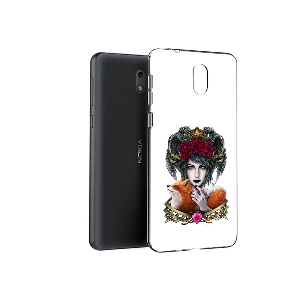 

Чехол MyPads Tocco для Nokia 6 девушка с лисой (PT60992.93.314), Прозрачный, Tocco
