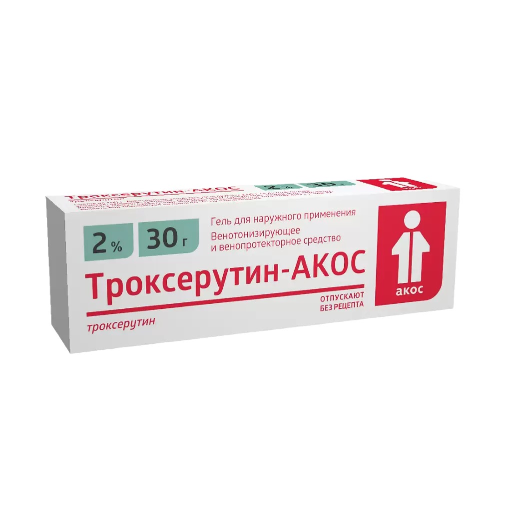 Купить Троксерутин-АКОС гель для наружного применения 2% 30 г, Синтез