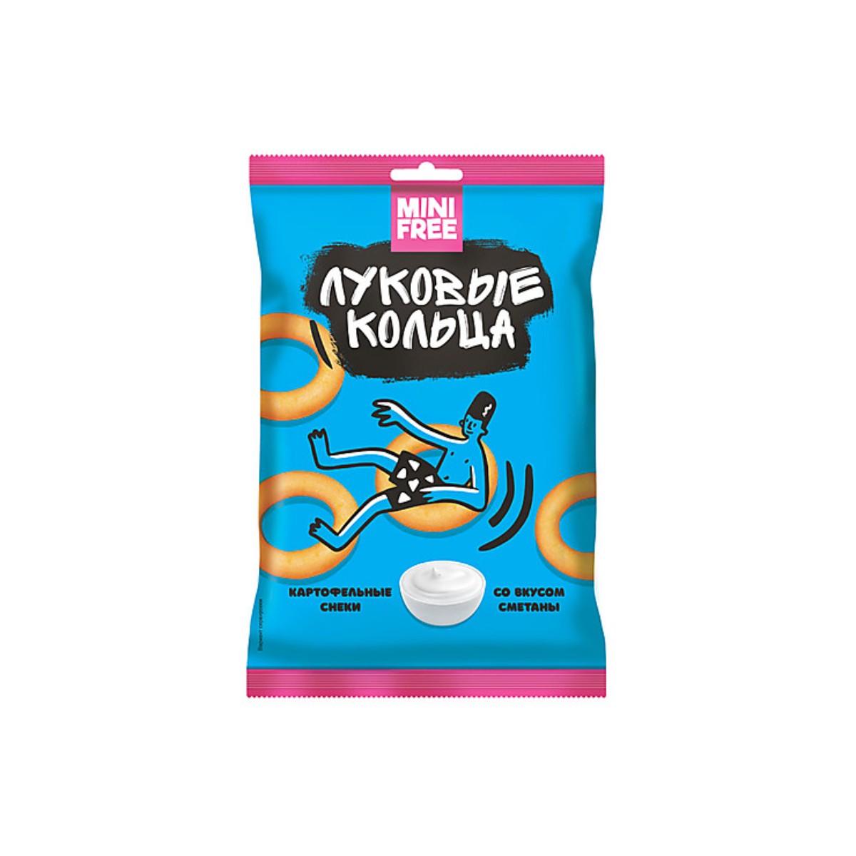 Луковые кольца Mini Free со вкусом сметаны, 6 шт по 45 г