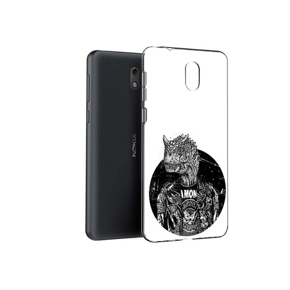 

Чехол MyPads Tocco для Nokia 6 динозавр в куртке (PT60992.93.328), Прозрачный, Tocco