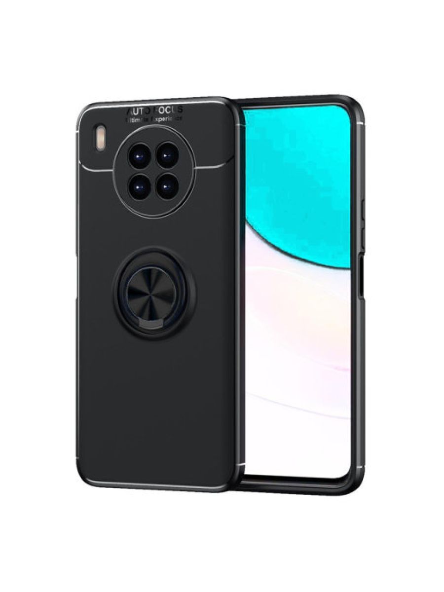 

Brodef Revolve Силиконовый чехол с кольцом для Honor 50 Lite Черный