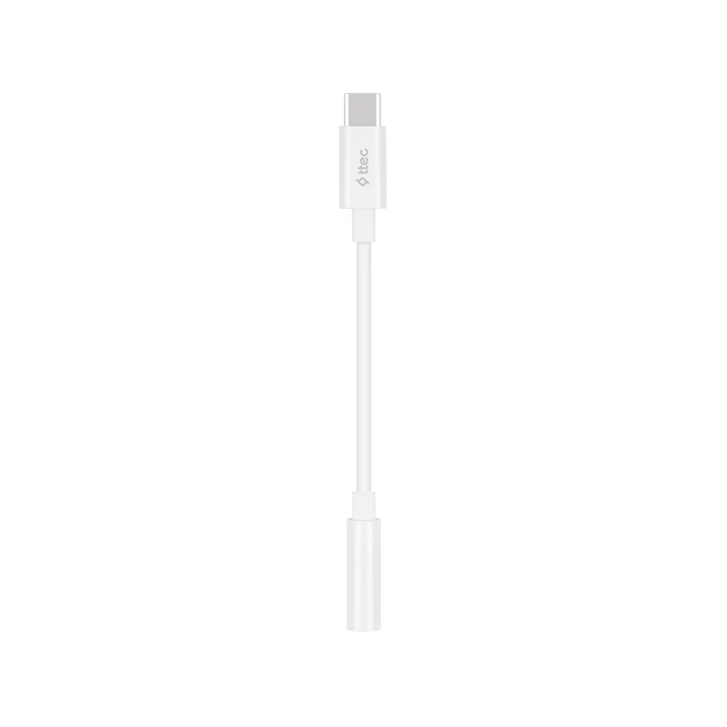 Переходник USB Type-C-mini-Jack 3.5mm TTEC USB-C - 3.5 mm 0.11м белый