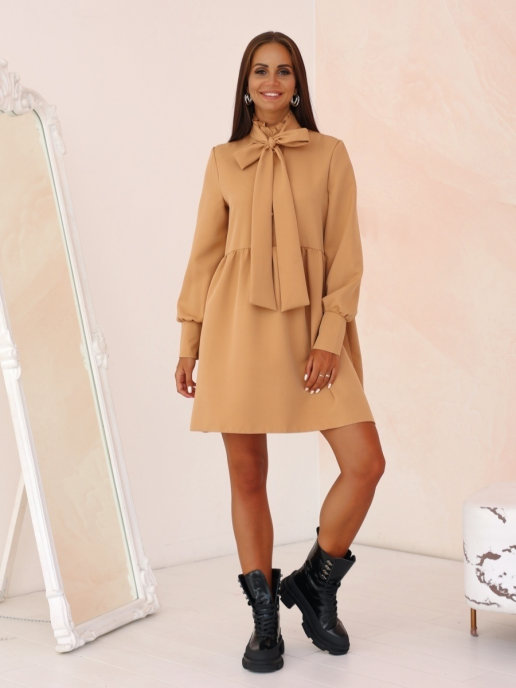 

Платье женское DAZZLE STYLE Селена бежевое 42 RU, Селена